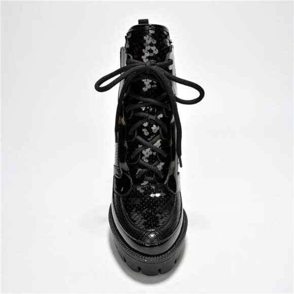 Women's Rhinestone Cowboy Booties Ankle Boots with Pointed Toe - Picture 4 of 7